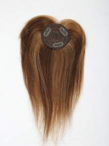 雷米真人发片棕色混合直发接发丝质发夹发片适合女性脱发或稀疏头发 #12P613 #4/27 - 彩色 - 查看 6