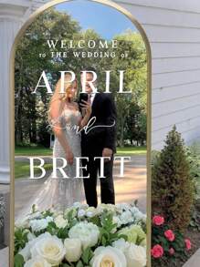 1 autocolant/decal personalizat pentru oglindă, pentru nuntă, întâlnire, ziua de naștere, aniversare, cadou DIY, lucrat manual, scris de mână, autocolant de nuntă, autocolant cadou. Autocolant holografic cu nume pentru pahar, cană, rolă, balon, autocolant caligrafic, nume de pahar, decor cutie cadou, autocolant personalizat cu text cu sclipici, potrivit pentru toate suprafețele netede, lucios, de unică folosință, ambianță caldă.