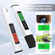 TDS Water Tester, 4 In 1 TDS Meter Digital Water Tester, Accurate And Reliable Digital TDS EC & Temp(°C,°F) Meter, 0-9990PPM Water Quality Tester For Drinking Water RO/DI System Aquarium White 6.1In