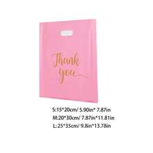 50 Pink Thank You Gift Bags Wedding Birthday Party Gift Bags Clothing Packaging Bags Thank You Packaging Bags