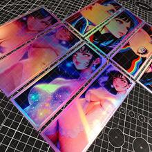 4pcs Anime Girl, JDM, Japanese, Otaku, ACGN Vaporwave Themed Laser Holographic Stickers, Suitable For Cars, Motorcycles, Laptops, Skateboards, Refrigerators, Nostalgic Decor