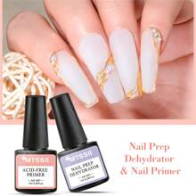 2PCS/Set 7ml Nail-Primer Prep Dehydrator Gel Nail Polish No Need Of UV LED Lamp Base Top Coat Nail Art Varnish Manicure