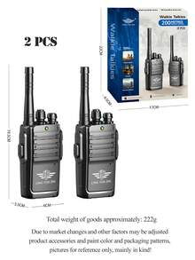 2pcs Electric Walkie Talkies Toy, Indoor Outdoor Remote Wireless Intercom Game, Multi-Scene Educational Interaction, Gift For Boys Girls, Christmas Halloween, Accessories Random