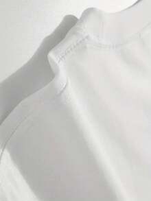 Men's 180gsm Thick Cotton T-Shirt - White Crew Neck T-Shirt, Soft And Breathable Fabric For Everyday And Formal Wear, Casual Shirt For All Seasons - Gift - 白色 - 查看 5