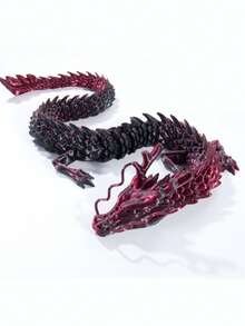 2pcs Chinese Dragon Statue, 35.43 Inches And 23.62 Inches, 3D Printed Jointed Design, Flexible Joints, Home & Auto Decor, Desktop Display, Creative Collectible Toy, Holiday Gift - Multicolor - View 9