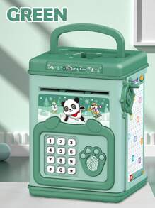 NEUSNEY Large Capacity Children's Piggy Bank, Electric Coin Saving Box With Manual Roll Money, Password & Fingerprint Unlock, Simulated Sound Effects, Kids Gift For Christmas, Halloween - Multicolor - View 11