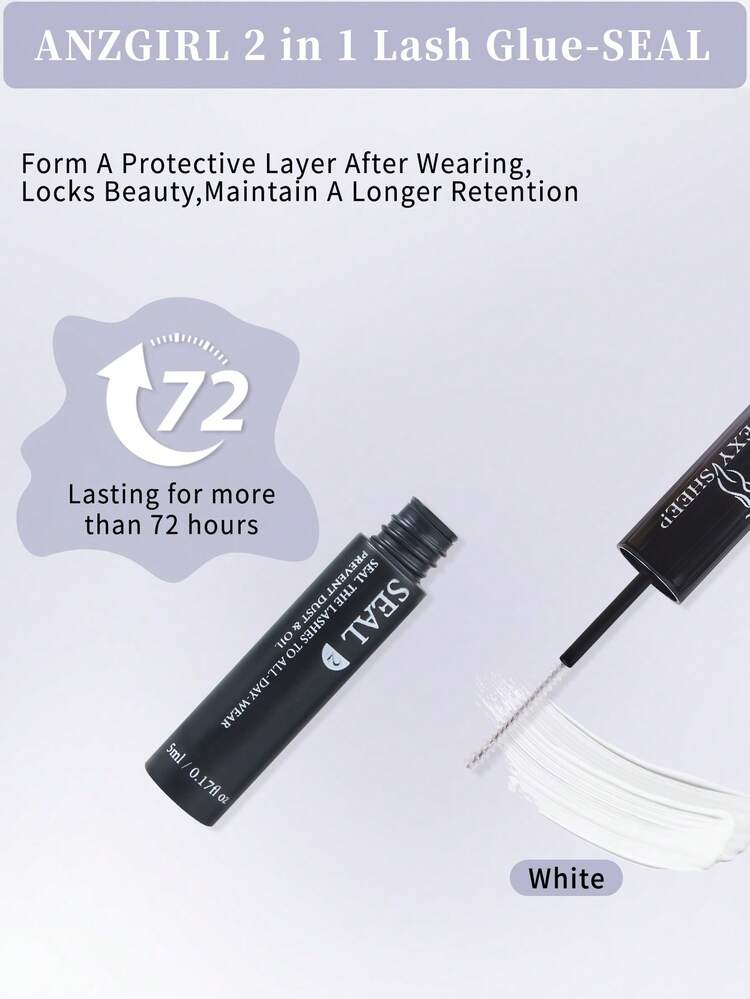 Lash Bond And Seal 10ml Individual Lashes Glue And Seal Super Strong Hold DIY Lash Extension And Lash Glue Remover 5ml Kit Hold 48-72 Hours Waterproof Cluster Lash Glue Eyelash Extension Kit Makeup Tool - Black - View 5