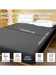 1 Stück superweiche, einfarbige Spannbettlaken, leichte, wolkenartige Bettwäsche, 25 cm tiefe Tasche, für alle Bettgrößen - Einzelbett, Doppelbett, Kingsize, Queensize, für Zuhause und Schule/Studentenwohnheim Bettwäsche-Essentials