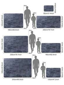 现代柔软地毯，适用于客厅、卧室、宿舍，涤纶长毛绒地毯，走廊地毯，家居装饰蓬松长毛地毯，浅灰色舒适地垫