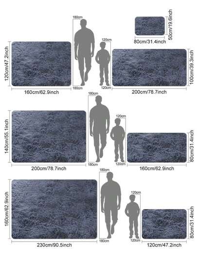 Moderne Indoor Zachte Vloerkleed Living Room Bedroom Dorm Polyester Tufted Throw Runner Home ative Plush Fluffy Furry Fur Area Rugs Blauw Grijs Lightweight Comfy Vloer Tapijt view 2