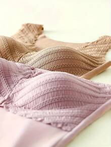 Ropa interior térmica para mujer de 5 piezas: Top de una pieza moldeador sin costuras de invierno, capa base súper suave y elástica, adecuado para clima frío. - Multicolor - Ver 3