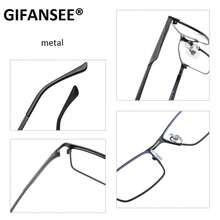 Nuevas gafas anti luz azul para hombres, gafas de computadora, bloqueador de rayos, gafas de metal para teléfono móvil - Azul - Ver 8