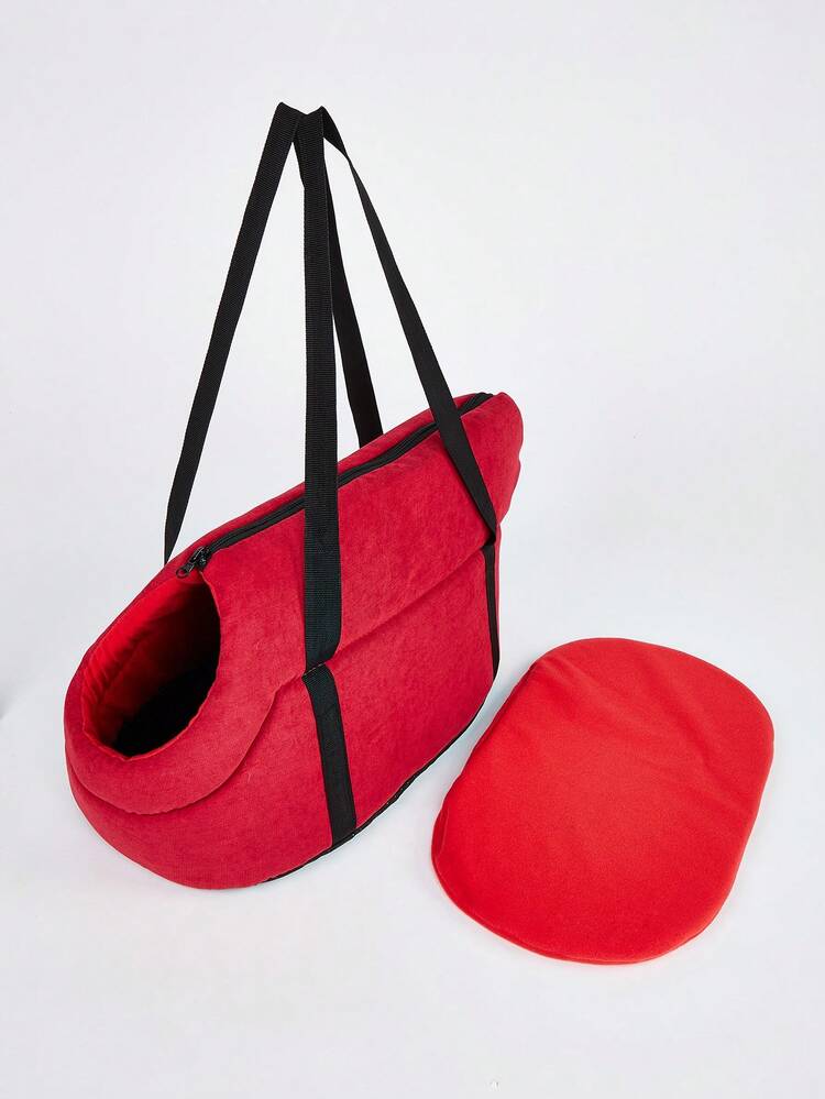 1pc Foldable Pet Carrier Bag, Pet Outdoor Shoulder Bag, Cat/Dog Sling Bag, Car Breathable Pet Backpack - Multicolor - View 11