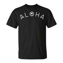 Aloha Palm Tree Logo Graphic Mono T-Shirt - Đen 4 - Xem 1