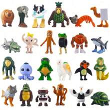 1/8/16/24 件 TungTungTungSahur 意大利互联网病毒脑腐生物模型雕像 TraalaleroTralala BombardiroCrocodilo，桌面装饰/恶作剧收藏家套装（有趣的小雕像） - 彩色 - 查看 2