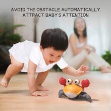 Interaktives musikalisches krabbelndes Krabben Baby Spielzeug, lustiges bewegliches Spielzeug geeignet für Säuglinge, Kleinkind Kinder, Baby Jungen und -mädchen, Lernkriechen Geburtstagsgeschenk
