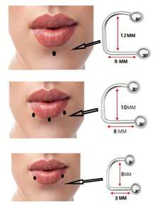 1 Stück Titan-Stahl D-förmiger Lippenpiercing-Ring, Nasenring, Punk minimalistischer Gothic personalisierter Ohrringe, Hufeisenform Lippenklemme, Unisex Titan-Stahl gebogener Lippenpiercing-Ring, Nasenseptumring, Ohrknorpel-Stecker, Körperpiercing Lippenpiercing-Ring, Nasenring, Ohrring Accessoires