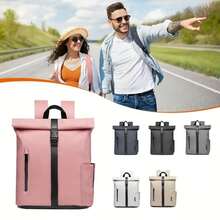 Mochila Enrollable para Hombre, Mochila Impermeable Mujer para Portátil 17 Pulgadas, Elegante mochila de Viaje Mochilas tipo Casual para Viajes, Ciclismo, Escuela Uni, Burdeos.Moquera de Viaje Ligera para Hombres y Mujeres de 21-25L con Cremalleras Antirrobo, Bolso Escolar Universitario con Múltiples Compartimentos, Mochila Duradera de Capa Suave para Deportes al Aire Libre, Trabajo - Diseño Elegante Minimalista en Varios Colores Almacenamiento por Compartimientos, Mochila para la Escuela. - M-888-001 - Ver 2