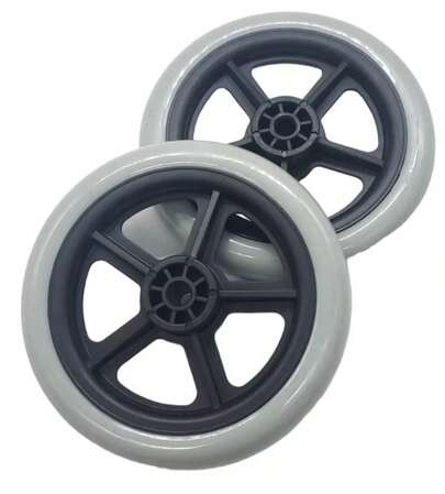 Par de rueda para andadera Rollator 5 pulgadas refacción kit de reemplazo duradero instalación sencilla compatible con caminadores diseño resistente y silencioso