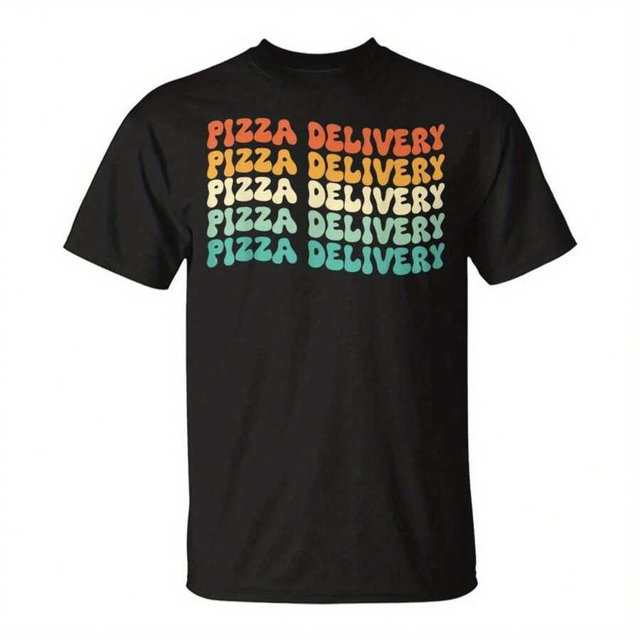 Groovy Pizza Delry Job Le T-Shirt - 黑色6 - 查看 1