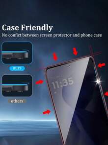 3pcs Tempered Glass Screen Protector, For G86/ G Stylus 5G 2024/E30/G53/G42/E40, Smooth Surface, High Hardness, Bubble-Free Installation, Privacy Protection Screen Protection Essentials, Applicable To Daily Shield, Office, Home Privacy Screen Protector Phone Screen Protector Phone Accessories - Black - View 9
