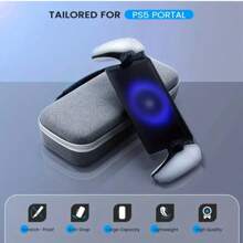 1 pezzo Custodia per console di gioco PSP grigia, con vassoio protettivo interno integrato, borsa portatile per console PSP portatile, caricabatterie, power bank, caricatore per telefono, accessori per fotocamera digitale