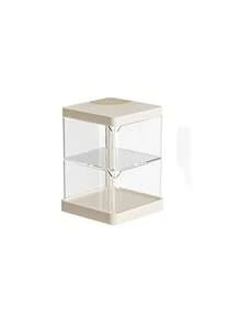 Multi-Layer Durable Powder Puff Container Water-Resistant Makeup Sponge Case Storage Box Rotary Transparent Cover Dust-Proof - Multicolor - View 8