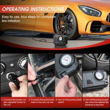 Carsun Tire Inflator Portable Air Compressor, Bicycle Tire Pump, Mini Portable 12V DC Air Compressor, High Brightness Night Lighting, Mechanical Tire Inflator - Wired Mechanical Model - View 9