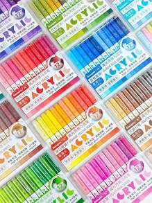 GuangNa 168 Vibrant Colors Acrylic Paint Markers | Bullet Tip (1.2mm) For Sharp Lines | High Coverage & Large Ink Capacity | 14 Sets, 12/Pack - Art, Crafts, Journaling Essential, Gift For Back To School