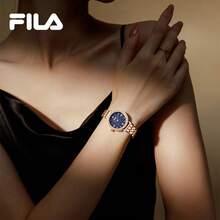 FILA Premium Ladies' Quartz Watch – Shiny Crystal Frame, Starry Sky Dial, Pearl Face & Steel Bracelet | Luxurious Gift For Her | With Box |Perfect For Parties & Celebrations | Trusted Brand Quality - one-size - View 4