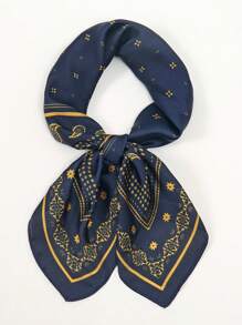 1pc Paisley Printed Bandana Headband Handbag Decoration Silk Square Scarf Suitable For Daily Use Bandana,Hair Band,Head Band Ideal For Dressing Up Your Look