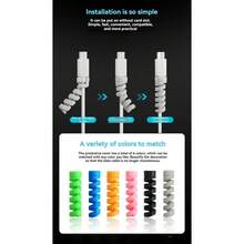 10pcs Cable Saver Protector - Snug Fit For All Cell Phones, Computers, And Chargers Compatible With All & Wires Cable Organizer - Multicolor - View 10