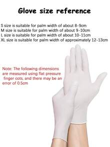 100 szt. wielofunkcyjnych rękawiczek nitrylowych, jednorazowych, odpowiednich do kuchni, łazienki, domu, fabryk. Można ich używać do sprzątania, przygotowywania jedzenia, mycia warzyw i wielu innych zastosowań. Do makijażu, tanio, do wystroju pokoju, toaletki, podróży, sypialni, akcesoriów do makijażu.