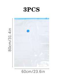 1/3/5 حقيبة تخزين فراغية موفرة للمساحة، حقيبة سفر بلاستيكية محمولة، حقيبة تخزين الملابس، حقيبة تخزين فراغية من البولي إيثيلين تيريفثالات، حقيبة تخزين فراغية شفافة بسيطة للاستخدام المنزلي للملابس والبطانيات والقمصان، منظم مساحة منزلي لغرفة النوم والحمام والخزانة.