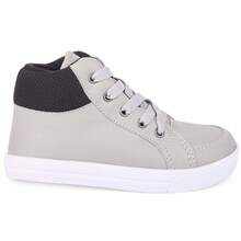 Unisex Sneakers Children's Boots Kids Boys Girls High Top Lace-Up Soft Sole Comfort Suede - 灰色 - 查看 3
