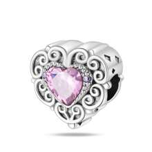 1Count DIY Romantic Classical Pink Purple Zirconia Butterfly, Flower, Animal Series Bead Hanging, Suitable For Pandala Bracelet, Fashionable And Exquisite For Daily Wear, Holiday Gift