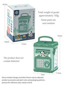 NEUSNEY Large Capacity Children's Piggy Bank, Electric Coin Saving Box With Manual Roll Money, Password & Fingerprint Unlock, Simulated Sound Effects, Kids Gift For Christmas, Halloween - Multicolor - View 9