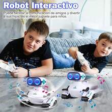 Robot de Control Remoto, Juguete Robot con Luces LED, Robot Inteligente de Control Remoto con Funciones de Música y Baile/Cabeza y Brazos Flexibles, Mini Robot Interactivo Regalo para el Hogar, Cumpleaños, Navidad - 1 - Ver 7