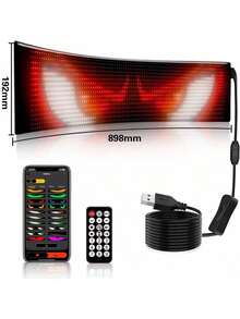 Pantalla LED de ojos grandes Luz LED de ventana trasera de tres colores para vehículos Ojo del diablo Adecuado para todo tipo de vehículos, fiesta/Navidad; Halloween; Día de los Inocentes; Año Nuevo/Regalo, iluminación festiva, decoración navideña, exhibición llamativa, iluminación temática, exhibición duradera, tecnología LED, decoración de ventana trasera, propietario de automóvil, organizador de fiestas