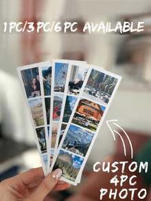 1pc Custom Photo Film Strip,Personalized Photo Gift With 4 Images, Retro Style Print, Wedding Keepsake, Film Photography Gift, Custom Photo Bookmark,Personalized Customized Photo Strips,Wedding Photo Booth Cover,Movie Frame Save The Card,Editable Template,Personalized Gift,Custom Gift For Birthday,Valentine's Day Gift, Valentines, New Year,Gift For Her, Gift For Him, Gift For Friends, Home Decor, Decoration