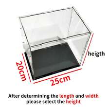 Acrylic Display Case Plastic Box Cube Storage Box Clear Small Assemble Dustproof Showcase For Collectibles Items,Dolls,Car Model - 25x20cm - View 13