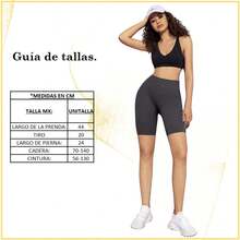 Short Biker Mujer Shores Deportivos Dama Chort Gym - Gris Oscuro - Ver 8