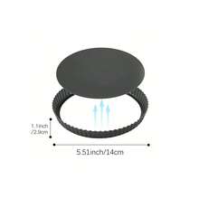 Removable Bottom Fluted Tart/Quiche/Pie/Pizza/Cake Pan, Heavy Duty Baking Mold - Black - View 10