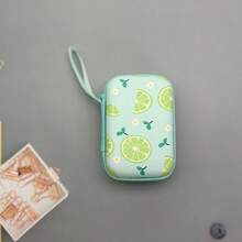1 件 EVA 材质可爱水果图案拉链耳机盒，有趣设计的充电器收纳盒，适用于 、蓝牙耳机、电缆、USB 驱动器和其他小型电子设备，防摔，多功能数码配件收纳盒，便携式旅行零钱包，适合假日旅行、户外活动电缆收纳盒充电器配件旅行必需品 - 彩色 - 查看 11
