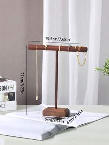 1件/3件裝高級木製T型珠寶展示架，適合掛項鍊、手鍊、吊墜，易於安裝，女性與女孩的完美禮物 - 款式 - 查看 12