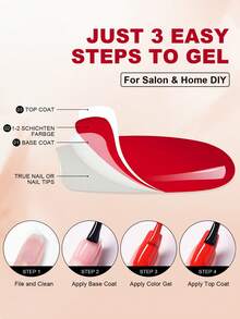 Matte Gel Nail Polish Top Coat, No Wipe Sealer, Removable Matte Effect, Long-Lasting, DIY Manicure Gift, Essential For Home Nail Salon, Requires UV/LED Lamp - Clear - View 4