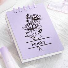 1/3/5/10 piezas Cuaderno mini de hojas sueltas personalizado, cuaderno de bolsillo con nombre y flor guardiana personalizados, cuaderno portátil personalizado, planificador de alta estética, adecuado para registros de oficina, notas de reuniones, notas de estudio; cuaderno personalizado para la temporada de graduación, cuaderno para el regreso a clases, cuaderno profesional personalizado, regalo para la temporada de graduación, regalo para el regreso a clases, regalo personalizado de empresa, regreso a clases - Multicolor - Ver 33