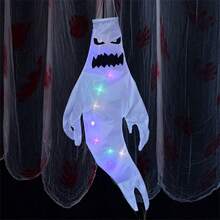 Halloween Decorations Outdoor Halloween Party Decor Indoor Ghost Ghost Decorations String Suitable For Porch Yard Garden Lawn Spirit Weathervane Ghost Hanging Haunted House Escape Room Scene Props