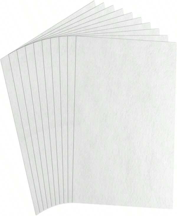 10 Pcs Felt Fabric, 12&#34; X 12&#34; White Felt Sheets Fabric Squares Soft Sheets For Crafts Fall Non-Woven Paper For Party Holiday Greeting Festival DIY And Sewing Projects