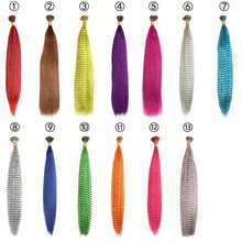 50/100 sợi tóc nối I-Tip tổng hợp nhiều màu sắc, tóc nối dài 16 inch kiểu cầu vồng, phù hợp cho phụ nữ và bé gái, có thể dùng cho Halloween, các ngày lễ hoặc tự làm đồ thủ công. - Nhiều màu - Xem 3